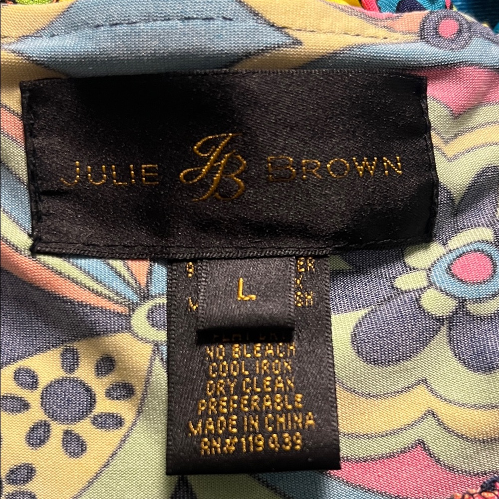 Julie Brown Colorful Geometric Ruffle Tank - Picture 4 of 5